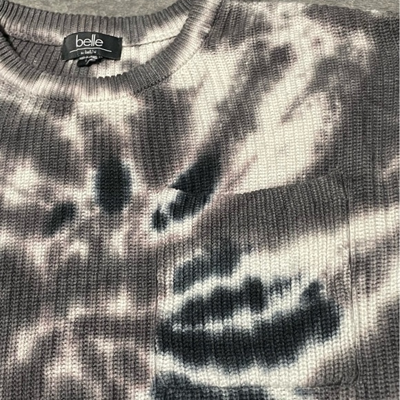 Belle by Belldini knit oversized tie dye pocket sweater size small oversized - Picture 6 of 9